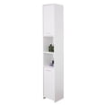 thumbnail image 1 of Versatile 77-Inch White Tall Storage Cabinet with 2 Doors and Adjustable Shelves, Linen Tower Cabinet, Bathroom Organizer and Storage, Kitchen Cabinet, Pantry Organizer, and Linen Closet, 1 of 10