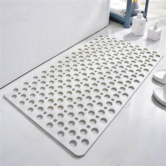 HARPI Bathroom White- PVC Long Bathtub Soft Anti-Skid Absorbent Rug ,Non Slip Washable for Bathroom, Living Room, Balcony and Kitchen ,Sink,Shower (16.9*29.5in)