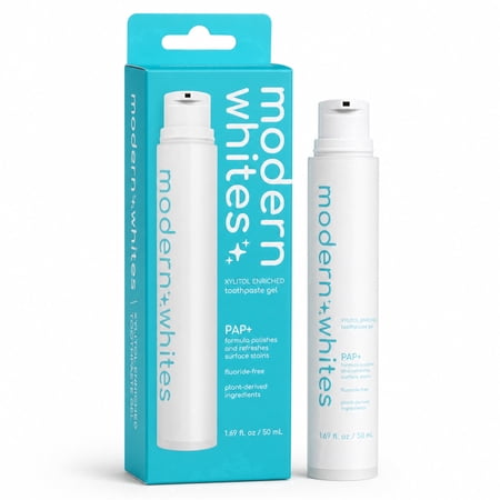 Modern Whites Whitening Toothpaste Gel, Icy Mint, Xylitol Enriched, Fluoride-Free, 50 ml