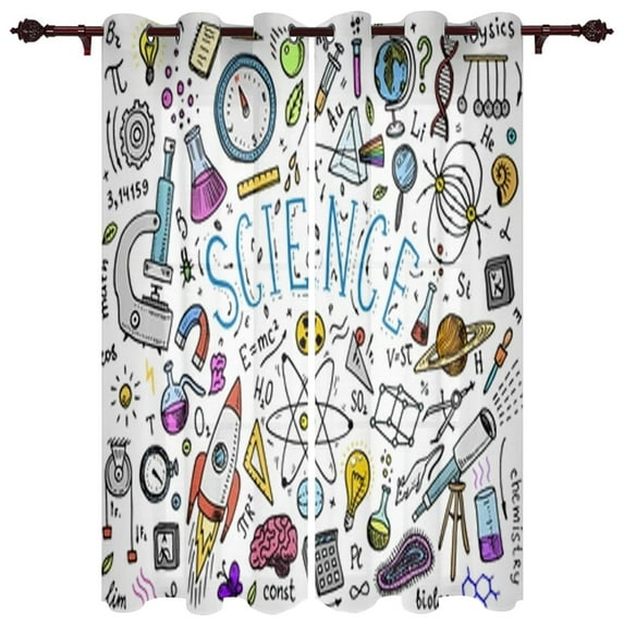 Modern Window Curtains for Living Room Biology Cell Structure Pattern Curtains for Child Bedroom Kitchen Decor Blinds Drapes