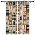 thumbnail image 1 of Modern Window Curtains for Living Room Farm Retro Chicken Cow Pig Plaid Curtains for Child Bedroom Kitchen Decor Blinds Drapes, 1 of 6