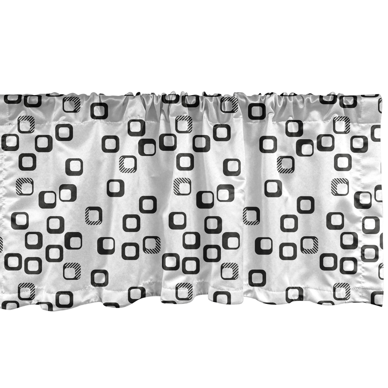 Modern Window Valance, Demonstration of Monochrome Style Modern Round