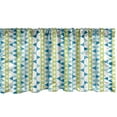 thumbnail image 1 of Ambesonne Modern Window Valance, Geometric Circles Triangles, 42" x 12", Avocado Green Sea Blue, 1 of 3