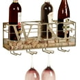 thumbnail image 1 of Modern Wine and Stemware Rack Antique Gold, 1 of 5