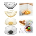 thumbnail image 1 of Modern Wire Fruit Basket Bread Display Stand Decorative Centerpiece Bowl Holder Kitchen Dining Table Organizer , Kitecy Wire Fruit Basket Decorative Bread Stand Serving Bowl Holder, 1 of 9