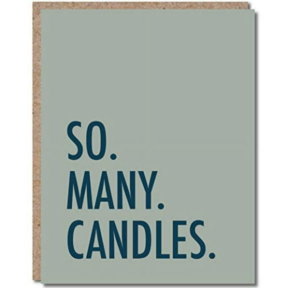 Modern Wit Birthday Card - 4.25x5.5, Blank Inside. so Many Candles! Funny for Men and Women.