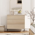 thumbnail image 1 of Modern Wood 3-Drawer Dresser with Reeded Design, Minimalist Dresser Organizer Storage for Bedroom,Living room, Entryway, 1 of 8
