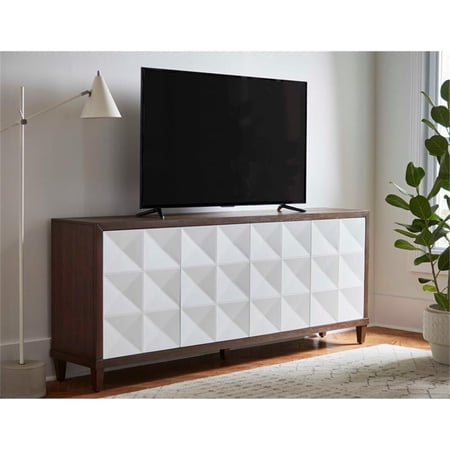 Modern Wood 70" Console Entertainment console TV Stand Fully Assembled Brown