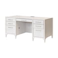 thumbnail image 1 of Modern Wood Desk Office Storage Writing Table Fully Assembled White, 1 of 8
