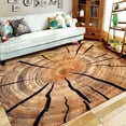 thumbnail image 1 of Modern Wood Grain Tree Stump Area Rugs Contemporary Tree Rings Entryway Rug Short Pile Non-Slip Doormat Soft Washable Indoor Thin Floor Carpet for Living Room Bedroom 5x8ft, 1 of 6