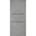 thumbnail image 1 of Modern Wood Interior Door with Hardware | Planum 0014 Concrete | Single Panel Frame Trims | Bathroom Bedroom Sturdy Doors-30" x 84", 1 of 6