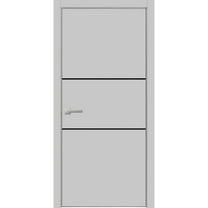 Modern Wood Interior Door with Hardware | Planum 0014 Matte Grey | Single Panel Frame Trims | Bathroom Bedroom Sturdy Doors-28" x 80"