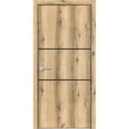 thumbnail image 1 of Modern Wood Interior Door with Hardware | Planum 0014 Oak | Single Panel Frame Trims | Bathroom Bedroom Sturdy Doors-42" x 84", 1 of 6