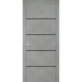 thumbnail image 1 of Modern Wood Interior Door with Hardware | Planum 0015 Concrete | Single Panel Frame Trims | Bathroom Bedroom Sturdy Doors-28" x 80", 1 of 6