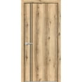 thumbnail image 1 of Modern Wood Interior Door with Hardware | Planum 0016 Oak | Single Panel Frame Trims | Bathroom Bedroom Sturdy Doors-32" x 80", 1 of 6