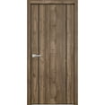 thumbnail image 1 of Modern Wood Interior Door with Hardware | Planum 0017 Walnut | Single Panel Frame Trims | Bathroom Bedroom Sturdy Doors-30" x 96", 1 of 6