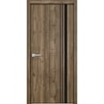 thumbnail image 1 of Modern Wood Interior Pre-Hung Door with Hardware | Planum 0011 Walnut | Single Panel Frame Trims | Bathroom Bedroom Sturdy Doors-42" x 80", 1 of 6