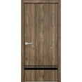 thumbnail image 1 of Modern Wood Interior Pre-Hung Door with Hardware | Planum 0012 Walnut | Single Panel Frame Trims | Bathroom Bedroom Sturdy Doors-28" x 96", 1 of 6