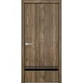 thumbnail image 1 of Modern Wood Interior Pre-Hung Door with Hardware | Planum 0012 Walnut | Single Panel Frame Trims | Bathroom Bedroom Sturdy Doors-28" x 96", 1 of 7