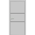 thumbnail image 1 of Modern Wood Interior Pre-Hung Door with Hardware | Planum 0014 Matte Grey | Single Panel Frame Trims | Bathroom Bedroom Sturdy Doors-24" x 96", 1 of 7