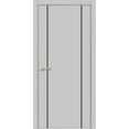 thumbnail image 1 of Modern Wood Interior Pre-Hung Door with Hardware | Planum 0017 Matte Grey | Single Panel Frame Trims | Bathroom Bedroom Sturdy Doors-18" x 80", 1 of 6