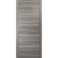 thumbnail image 1 of Modern Wood Interior Pre-Hung Door with Hardware | Planum 0020 Ginger Ash | Single Panel Frame Trims | Bathroom Bedroom Sturdy Doors-42" x 80", 1 of 5