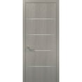 thumbnail image 1 of Modern Wood Interior Pre-Hung Door with Hardware | Planum 0020 Grey Oak | Single Panel Frame Trims | Bathroom Bedroom Sturdy Doors-28" x 80", 1 of 5