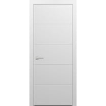 Modern Wood Interior Pre-Hung Door with Hardware | Planum 0770 White Silk | Single Panel Frame Trims | Bathroom Bedroom Sturdy Doors-24" x 80"