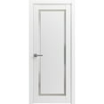 thumbnail image 1 of Modern Wood Interior Pre-Hung Door with Hardware | Planum 0888 White Silk | Single Panel Frame Trims | Bathroom Bedroom Sturdy Doors-30" x 96", 1 of 7