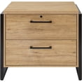 thumbnail image 1 of Modern Wood Laminate Lateral File Locking Fully Assembled Light Brown, 1 of 9