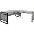 thumbnail image 1 of Modern Wood Laminate Open L-Desk and Return Corner Desk Concrete Gray, 1 of 12