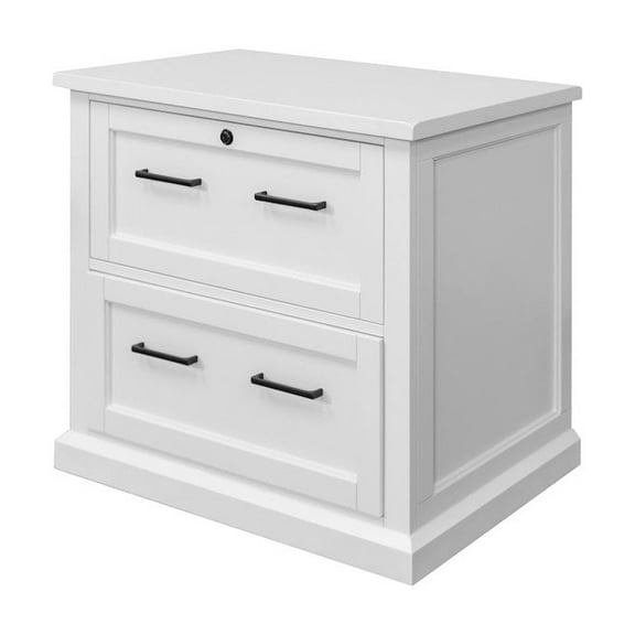 Modern Wood Lateral File Office Lateral File Storage Fully Assembled White