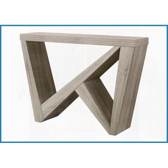 Modern Wood-Look Coffee Table for Living Room - Space-Saving Thick Panel Console Table