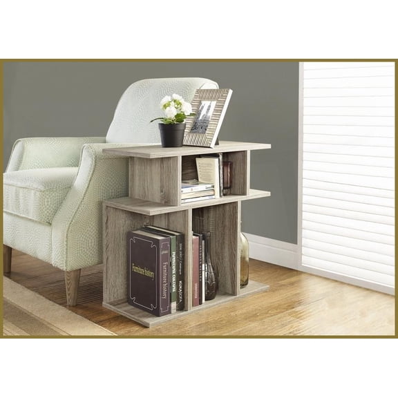 Modern Wood-Look Coffee Table with 6 Open Shelves – Versatile for Living Room, Sofa Console & End Table