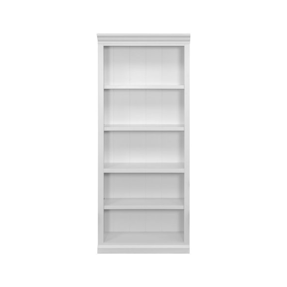 Modern Wood Open Bookcase Office Bookcase Fully Assembled White