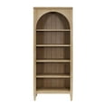 thumbnail image 1 of Modern Wood Open Bookcase Office Cabinet Fully Assembled Light Brown, 1 of 12