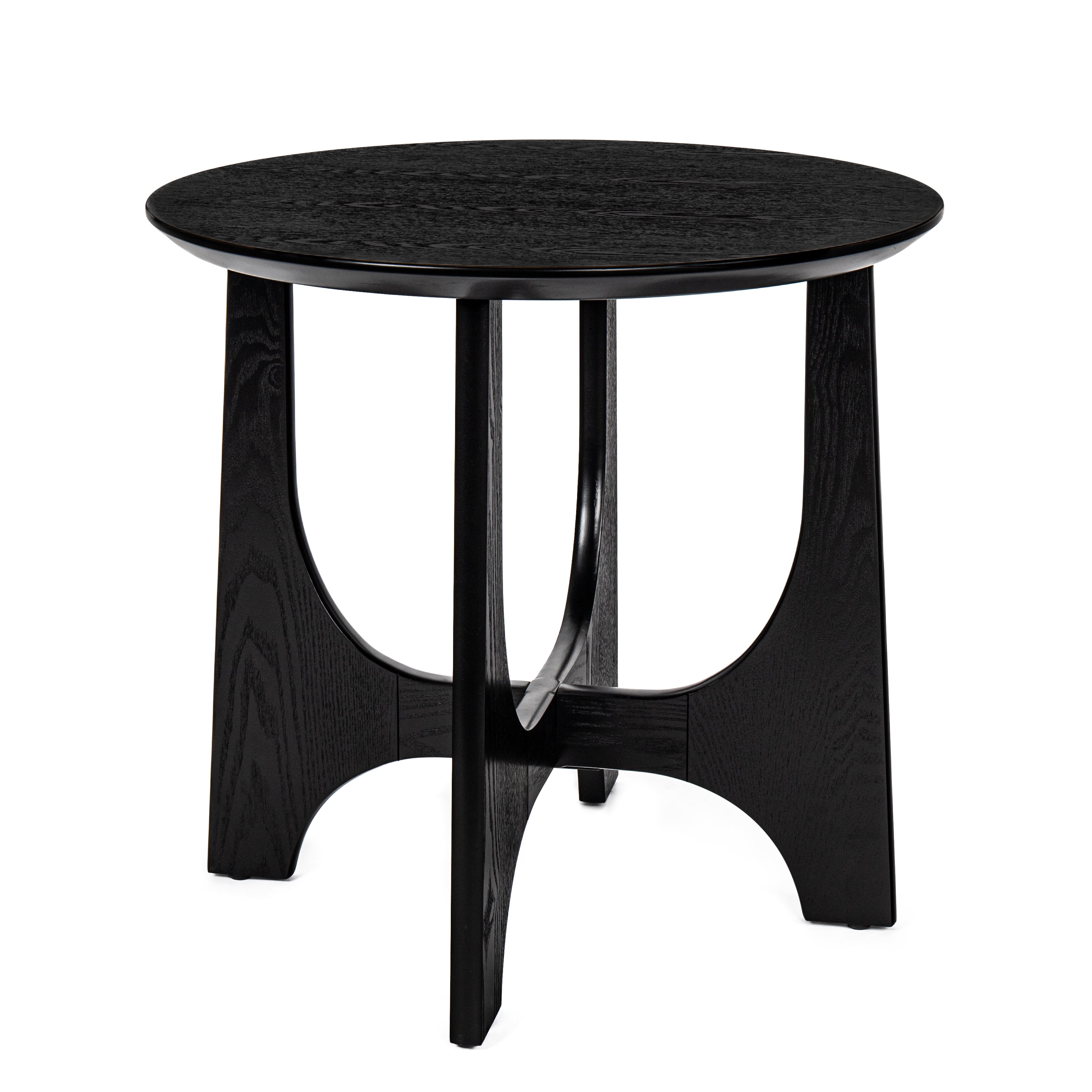 Modern Wood Round End Table, Freestanding Sofa Side Table Night Stand ...