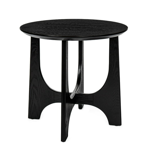 Modern Wood Round End Table, Freestanding Sofa Side Table Night Stand for Living Room Bedroom Office
