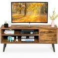 thumbnail image 1 of Modern Wood TV Console Stand with Storage up to 55 inch for Living Room, Bedroom (Brown), 1 of 10