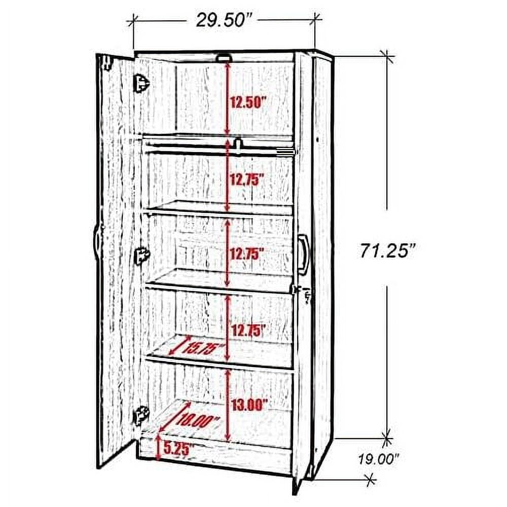 Modern Wood Two Door Armoire Wardrobe In White
