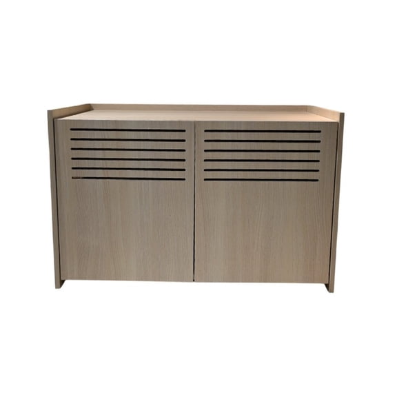 Modern Wooden Cat House with Scratching Pad , Cat Litter Box Enclosure, Spacious Cat Litter Box -33.46" x 21.06" x 21" , 45.87 lbs