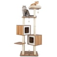 thumbnail image 1 of Modern Wooden Cat Tree with Perch Condos and Washable Cushions, 1 of 9