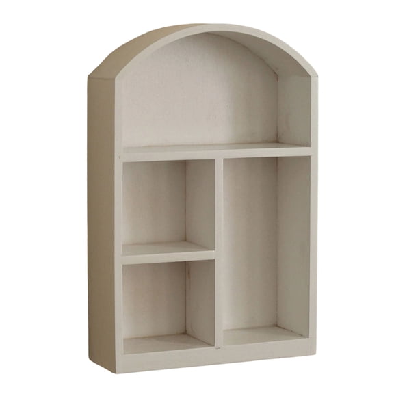 Modern Wooden Desktop Display Cabinet Glass Door Compact Storage Organizers For Makeup Stationery Accessories