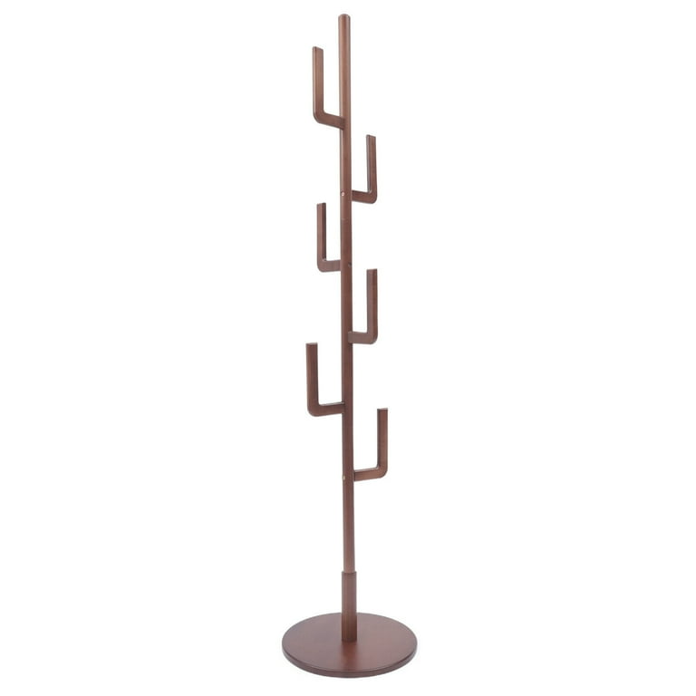 Modern Wooden Handbag Collector Clothes Stand Coat Hanger Stand Brown 70.9 Walmart