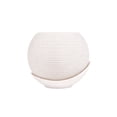 thumbnail image 1 of Modern Woven Textured Split Flower Pot Decorative Bonsai Planter with Saucer for Small Plants Succulents Living Room Home Office Shelf Decor, 1 of 5