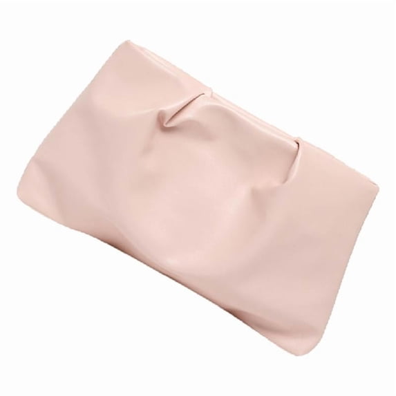 Modern Wrinkled PU Evening Bag for Women Lightweight Pleated Purse Handbag