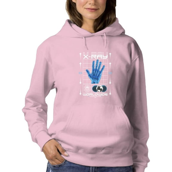 Modern X-ray Techno Style Hoodie Women -Image by Shutterstock, Female Small