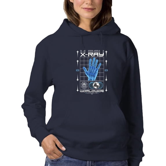 Modern X-ray Techno Style Hoodie Women -Image by Shutterstock, Female XX-Large