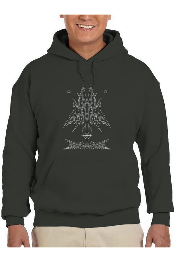 Modern Y2k Techno Style Hoodie Men - Men Hoodie, Forest Green, 4XL