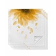 thumbnail image 1 of Modern Yellow Cloth Napkins Set of 4 Reusable Dinner Napkins, Gradient Floral Abstract Bohemian White Cocktail Napkin Washable Table Napkins for Wedding/Holiday Party/Baby Shower 20"x20", 1 of 7